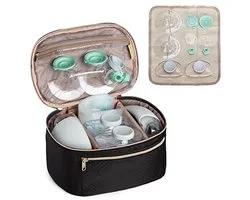 Sac élégant pour tire-lait portable pour mamans actives – Compatible avec Elvie et Medela – Zwart