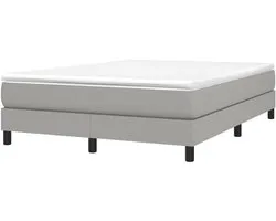 Boxspring Bedframe - Slaapmeubel Ledikant - Goede Nachtrust - Multiplex Lattenbodem - 140x200 cm - Lichtgrijs