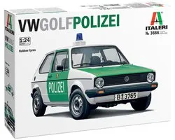 Italeri Modelbouwpakket Auto - 3666 Volkswagen VW Golf Polizei Plastic - 1:24 - Modelbouw