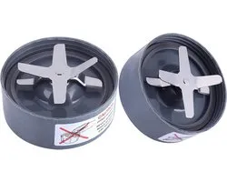 Lames de mixage de rechange pour extracteur de jus Nutribullet 600 W/900 W, 2 pièces, en acier inoxydable, filetage lisse pour une mise en place et un retrait faciles. Lot de 2.