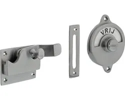 Intersteel WC-overslag met bocht vrij/bezet chroom mat