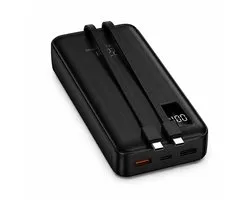 Intra Living Powerbank 30.000 mAh - 22.5W Snellader - LED Display - Fast Charge - USB-C Powerbank - Inclusief USB-C naar USB-C Kabel