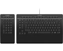 3Dconnexion Pro toetsenbord met nummer pad, Frans (AZERTY) mat zwart
