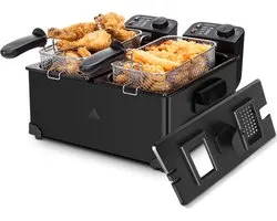 Aigostar Feast 30VDW - Double friteuse - 2x3 litres - Zwart