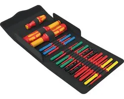 Wera Kraftform Kompakt VDE Safe-Torque Speed Schaltschrank-Set 1 Wisselklingset VDE Kruiskop Phillips, Kruiskop Pozidri