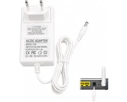 Oplader, 12 V, 3 A, compatibel met AVM Fritz!Box wifi-router (wit)