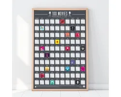 Gift Republic Bucketlist Scratch Poster - 100 Films