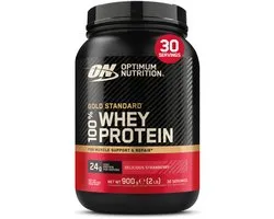 Optimum Nutrition Gold Standard 100% Whey Protein - Delicious Strawberry - Proteine Poeder - Eiwitshake - 900 gram (28 servings)