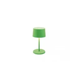 Olivia pro mini appelgroene LED tafellamp, oplaadbaar en dimbaar