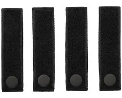 101inc MOLLE strap hook + loop 4 stuks zwart