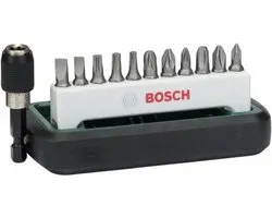 Bosch 12-delige bitset - PH1-2-3, PZ1-2-3, T15-20-25, S0.6x4.5, S0.8x5.5