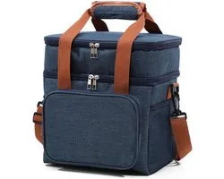 Petit sac isotherme (13 litres) – Pliable – Sac isotherme portable / sac de congélation – Sac à déjeuner – Sac de pique-nique – Dimensions : 25 x 18 x 30 cm – Sac thermique – Convient pour les pique-niques, le bureau et le lieu de travail – Bleu