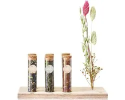 Het Theeplankje Opbeuren - theeplank, theeplank met potjes, thee geschenkset, theeset, thee cadeaupakket, thee pakket, thee cadeau, thee proeverij, beterschap cadeau, troost cadeau