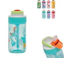 Kambukka Lagoon Drinkfles voor kinderen 400ml Disco Zoo - met geïntegreerd rietje - drinkbus kinderen - drinkbeker voor school