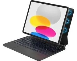 Geschikt voor Apple iPad A16 (2025) - Magic Keyboard - Toetsenbordhoes - Bluetooth - Trackpad - 7 Kleurige Led Achtergrondverlichting - Tablethoes - Zwart