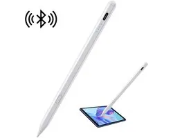OKWISH Styluspennen - Stylus Pen voor Tablet met Touchscreen Pen Functionaliteit - Tablet Pen met Kantelgevoeligheid en Automatische Slaapstand - Aluminiumlegering - Wit