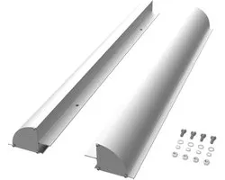 enjoy solar Solar panel, aluminium, 670 mm bracket, spoiler, roof guide in black with pre-drilled holes, ideal for campers, caravans and boats