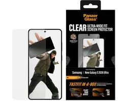 Protecteur d'Écran PanzerGlass adapté pour Samsung Galaxy S26 Ultra en Verre | Protecteur d'écran PanzerGlass Ultra- Wide Fit - Compatible avec les coques
