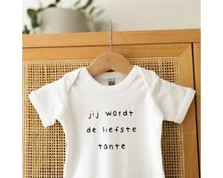 Barboteuse Bébé avec texte - Tu seras la tante la plus douce - Taille 50-56 - Annonce de grossesse - Cadeau - Annonce de Grossesse - Annonce bébé - Annonce grossesse