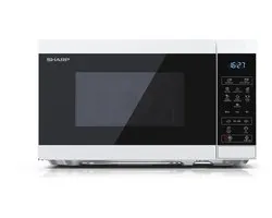 Sharp YC-MS02E-W, Comptoir, Micro-onde simple, 20 L, 800 W, Tactile, Noir, Blanc