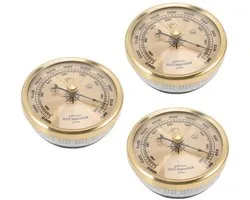 Happyyami 3stuks Ajusteerbare Analoog Barometer Voor Thuisgebruik Multifunctionele Hygrometer Temperatuurmeter Duurzaam Voor Terrassen Tuinen Woonkamers