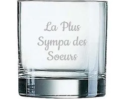 Whiskeyglas gegraveerd - 38cl - La Plus Sympa des Soeurs