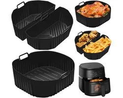 Dailygoods - Ensemble de 3 moules en silicone - Accessoires pour airfryer - Adaptés pour Russell Hobbs XXL - Pour Cosori TurboBlaze 5,5 l / 6,0 l - Anti-adhésif - Silicone durable - Accessoires pour airfryer