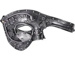 Cupimatch Masquerade Mask Men Masquerade Mask Vintage Steampunk Metal Robot Venetian Mask Festival Holiday Party Dress - ShopVlot