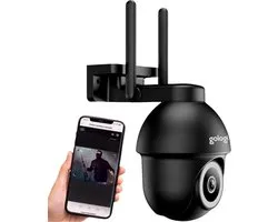 Gologi Superior Outdoor Camera 2 - Caméra extérieure avec vision nocturne - Caméra de sécurité - Caméra de sécurité - Montage mural et sur le toit - 4MP - Avec WiFi et application - Noir