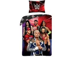 WWE Dekbedovertrek - Eenpersoons - 140 x 200 cm + 70 x 90 cm - Polyester
