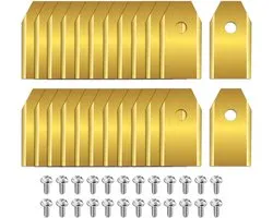 Set de 24 lames de rechange – Lames en acier inoxydable – compatibles avec les robots tondeuses Segway Navimow – tels que les i105E, i108E, H1500E-VF, H3000E-VF, X315E, X330E, Gardena Sileno Minimom et Husqvarna, accessoires pour tondeuses à gazon
