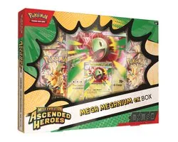 Pokémon Kaarten - Mega Evolution - Ascended Heroes - Mega Meganium EX Box - Booster Bundle - 42 Kaarten Totaal - 4x Booster Packs Ascended Heroes + 1x Foil Promo Kaart + 1x Supergrote Promokaart van Mega Meganium EX - TCG - Cards - Speelgoed - Pack