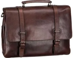 LEONHARD HEYDEN Cuir mallette serviette pour ordinateur portable Roma Aktenmappe 2 Fächer 5372 Braun marron foncé