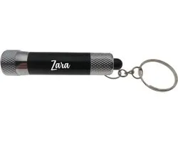 Zaklamp | Sleutelhanger | Met Naam | Zwart | Zara