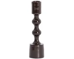 Kandelaar Ø4,5x16 cm BABIMO glans Donker bruin