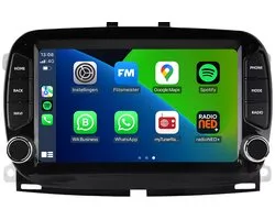 Autoradio Carplay pour Fiat 500 | 2016 à 2019 | Android 13 | Apple Carplay et Android Auto sans fil | 2 Go + 32 Go | Processeur à 8 Core | davilon | Modèle 2025 | 2016 2017 2018 2019 | Bluetooth et Wifi