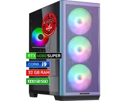 ScreenON - Game Computer / Gaming PC - Intel Core i9 - 1TB M.2 SSD - 32GB RAM - RTX 4080 Super - Windows 11