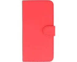 Mobielet Telefoonhoesje.nl - Étui Motorola Nexus 6 Plain Bookstyle Rouge