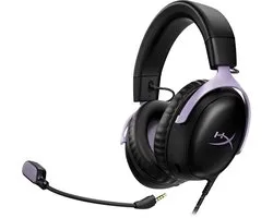 HyperX Cloud III - Game Headset - Bedraad Over-Ear - 53mm Drivers - USB-C En 3.5 mm - Zwart/Lavendel