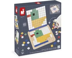 Janod - Mosaic Symétrie et Codage - Jeu Éducatif pour apprendre le codage et la symétrie - Conçu en collaboration avec un enseignant - Dès 5 ans