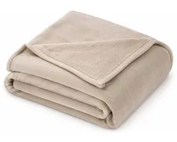 Dutch Decor - BILLY - plaid 150x200 cm - flannel fleece - superzacht - Pumice Stone - beige