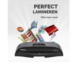 Fellowes A4 Lamineermachine – 125 Micron – 60 sec Opwarmtijd – Anti-Vastloop
