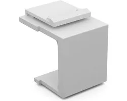HB-DIGITAL Keystone Module met stofbescherming | Ceystone Multimedia voor patchpaneel, netwerkstekker, keystone-houder, connector, plug & play koppeling, wit