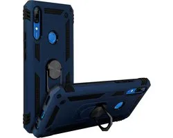 Convient pour Huawei P Smart Z et Honor 9X Hybrid Case Video Support Ring bleu foncé