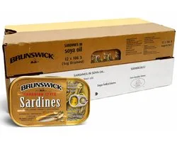 Brunswick Sardines Zonder Peper – In Olie – 12 x 106 gram - blik