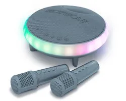 KIDYWOLF KIDYKARAOKE – Enceinte Karaoké Portable avec 2 Micros Sans Fil, Effets Lumineux et Bluetooth - Bleu - 5+