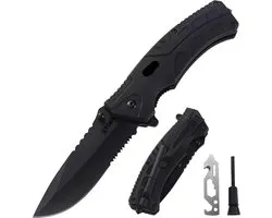 Zakmes - Multitool - Survival Mes - Outdoor Mes - Pocket Knife - Survival kit - Vlijmscherp - Houten handvat - Stoer - Hunting Knife - Kamperen - 22cm - Cadeau Tip