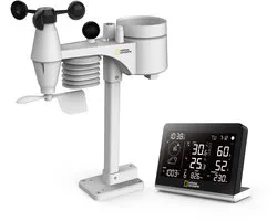 Bresser National Geographic Weerstation - 8-in-1 Sensor - Draadloos - Kleurveranderend Scherm