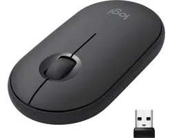 Logitech Pebble M350 - Draadloze Muis - Bluetooth - Zwart