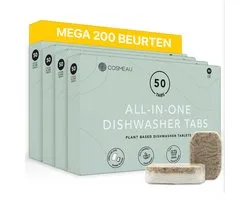 Cosmeau Vaatwastabletten 4X50 200 Beurten Plantaardig Dish Detergent Sheets - Cosmo Cosmea Kosmo